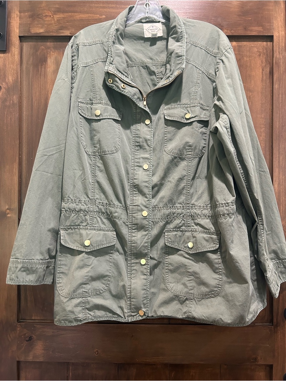 M391 St. John's Bay Olive Utility Jacket with Front Pockets Sz. 3X